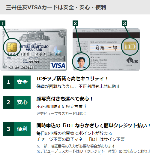 三井住友VISAカードは安全・安心・便利